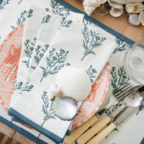 Thistle Dusty Sky Napkin - Set of 4