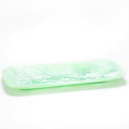 Mint Swirl Classical Rectangle Platter