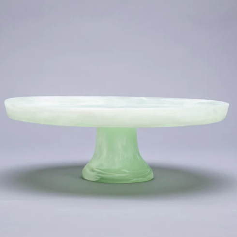Mint Swirl Large Footed Cake Stand