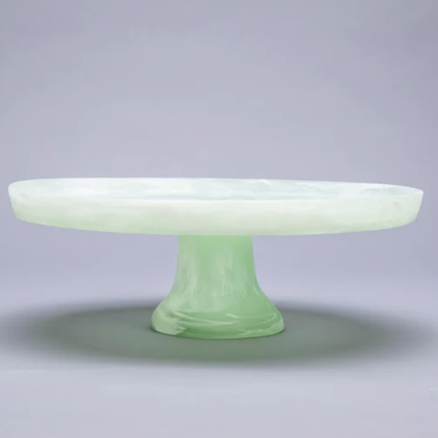 Mint Swirl Large Footed Cake Stand