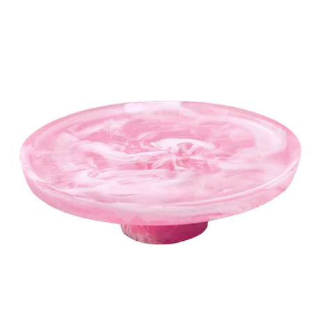 Pink Swirl Medium Footed Cake Stand