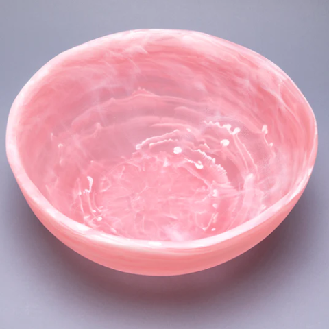 Pink Swirl Medium Wave Bowl