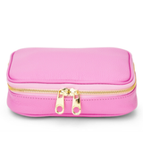 Isabella Leather Jewelry Case-Petal
