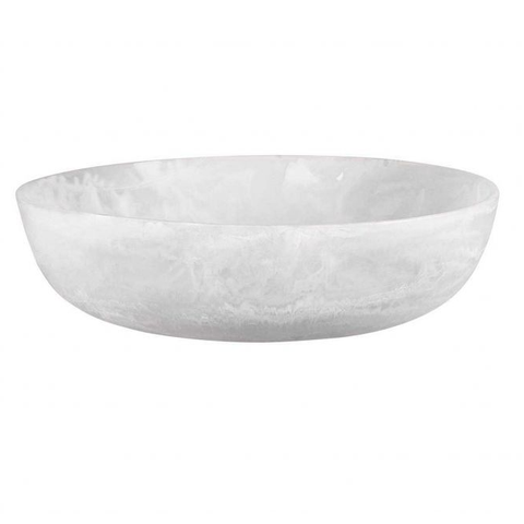 White Swirl Medium Round Bowl