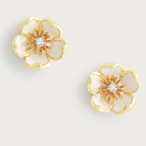 Wildflowers Enameled Stud Earrings