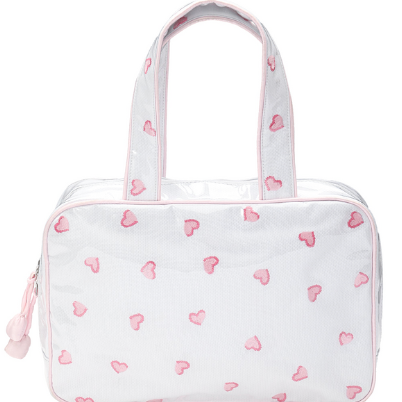 Heart Double Handle Bag-Pink