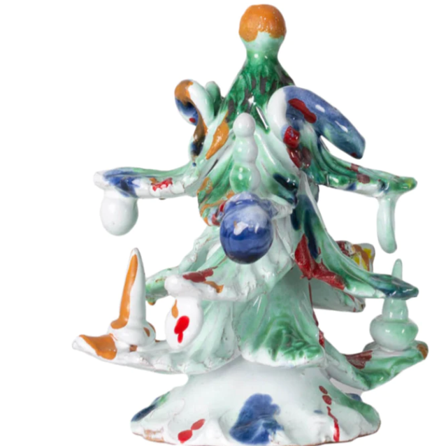 Ceramic Decorated Holiday Tree, Large