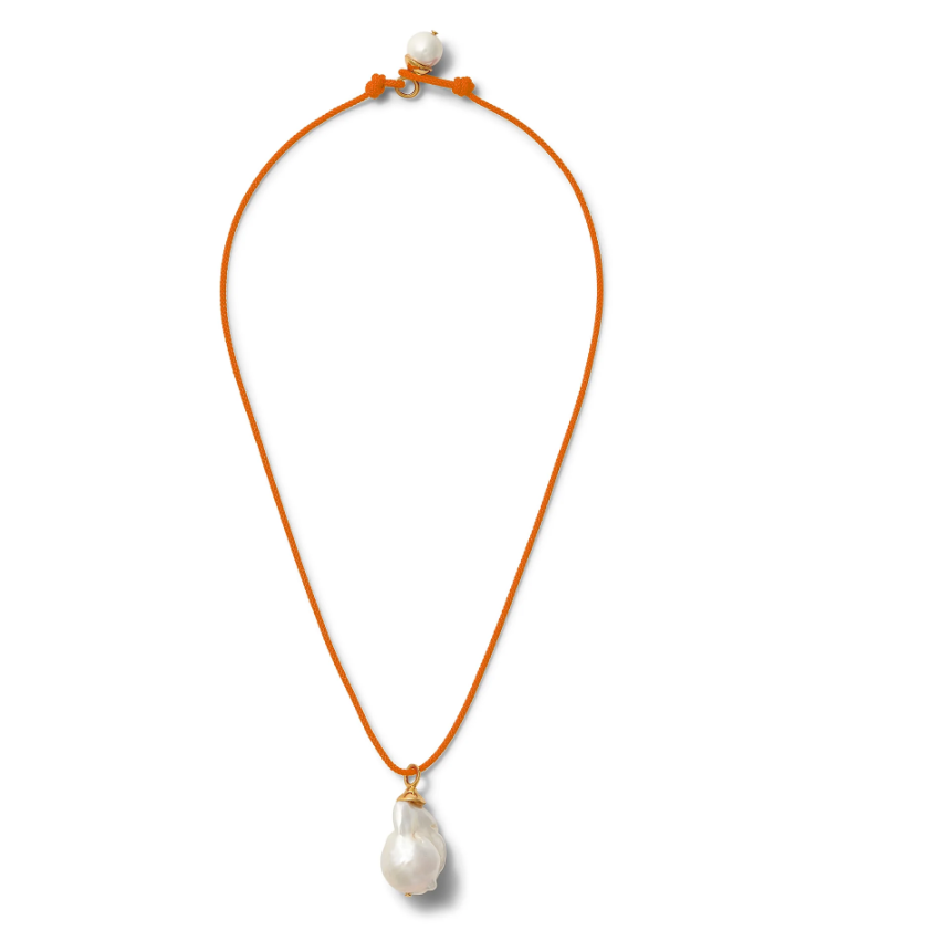 Baroque Pearl Necklace- Orange