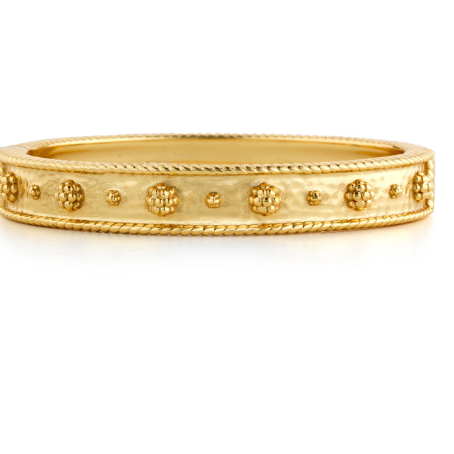 Berry Classic Hinged Bangle - Gold