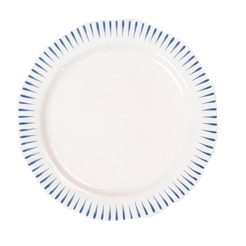 Sitio Stripe Dessert/Salad Plate- Delft Blue