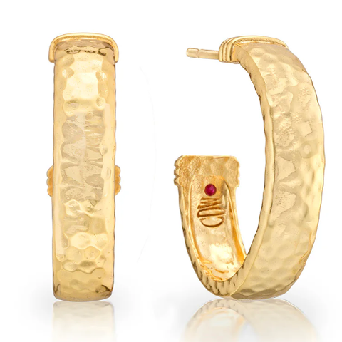 Cleopatra Classic Medium Hoop Earrings - Gold