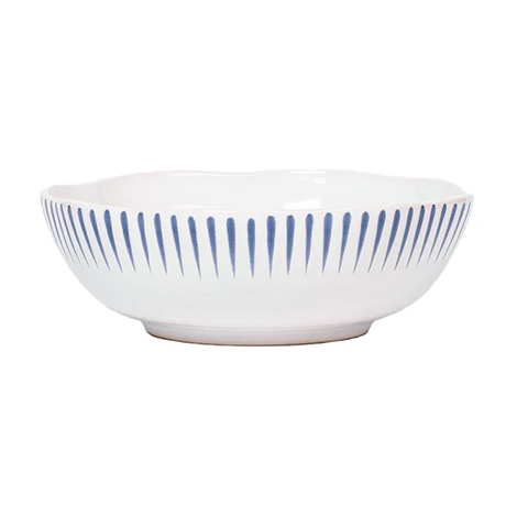 Sitio Stripe Coupe Bowl - Delft Blue