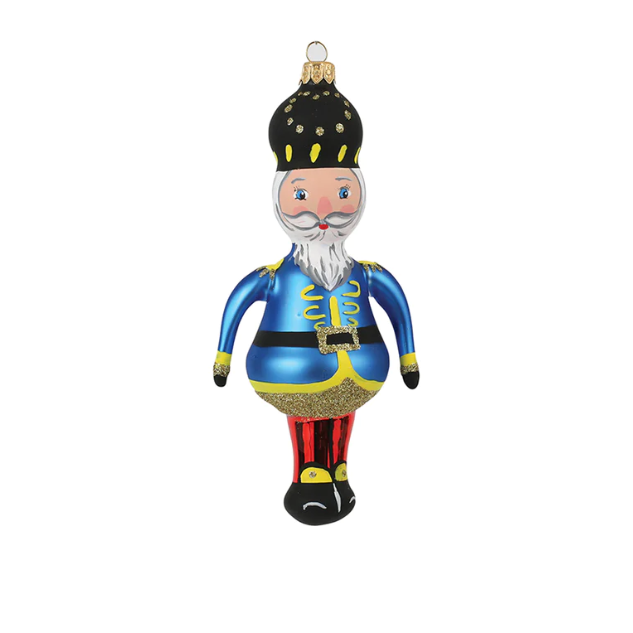 Figural Blue Nutcracker Ornament