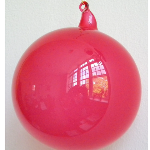 Jim Marvin Rose Bubblegum Glass Ball Ornament