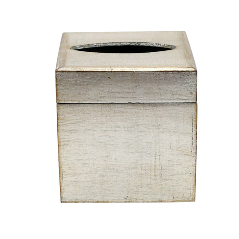 Florentine Wooden Tissue Box-Platinum