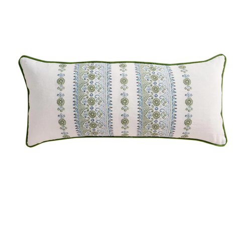 Seville Green Pillow- 11"x22"