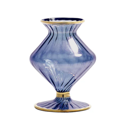Scallop Bud Vase- Blue