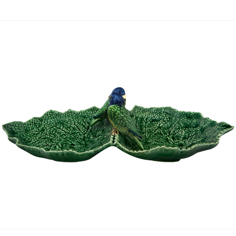 Double Leaf with Blue Birds