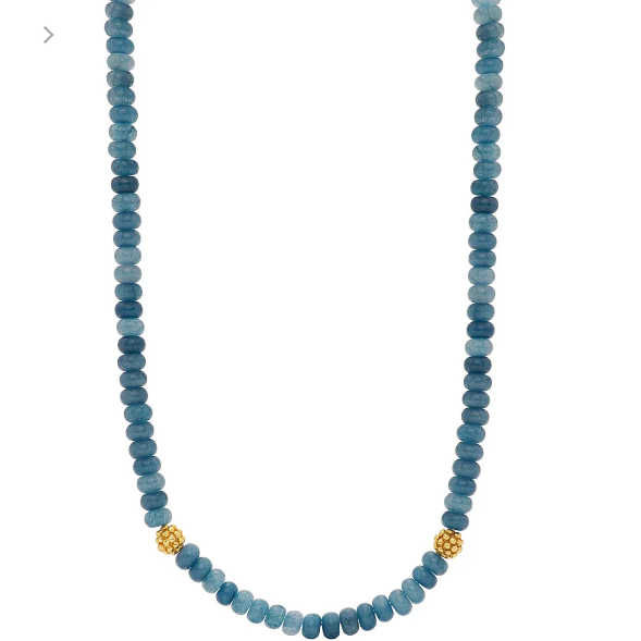 Berry Single Strand Necklace - 16+2" - Ocean Jade