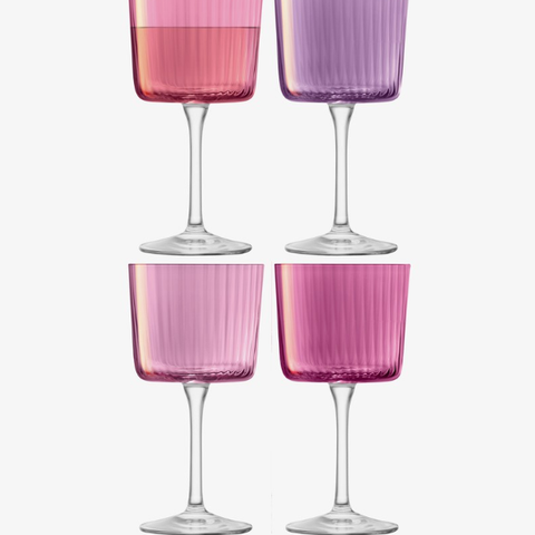 Gems Wine Glass-Set of 4, Assorted Garnet