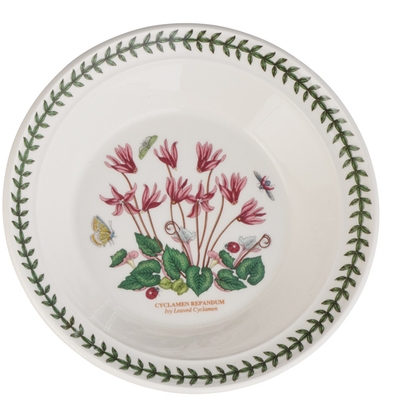 Botanic Garden 8" Soup Plate - Ivy-Leaved Cyclamen