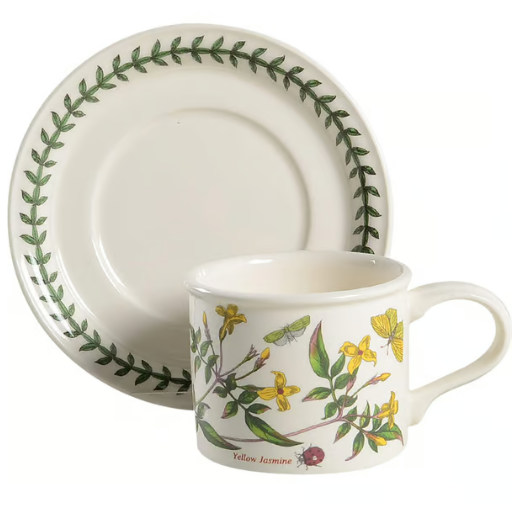 Botanic Garden Cup and Saucer - Yellow Jasmine