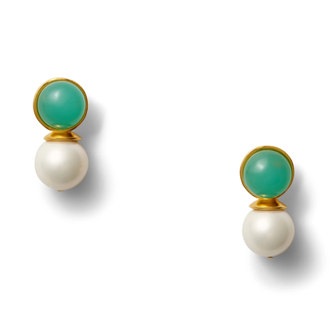 Bold Lady Semi Precious Earring White Pearl