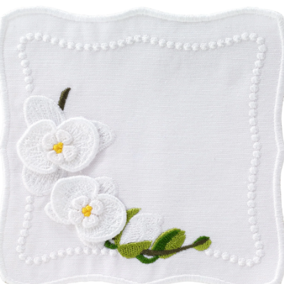 Violeta White - Cocktail Napkins - Set of 4