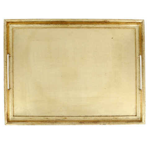 Florentine Wooden Accessories Gold Large Rectangular Tray