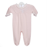 Pointelle Heart Cotton Knit Footie