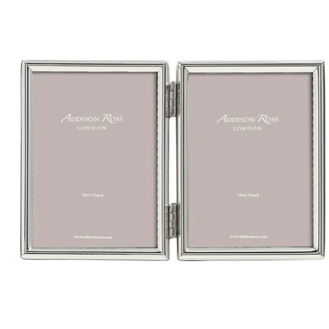 Fine Edged Silver Double Photo Frame
