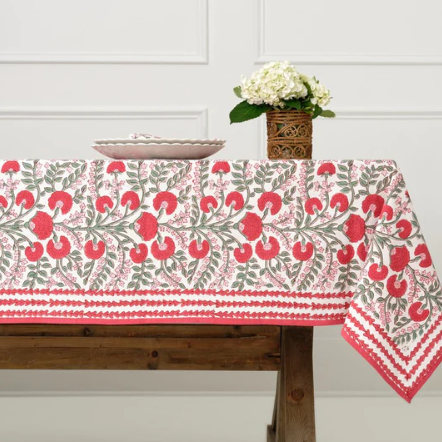 Cactus Flower Scarlet & Rose Tablecloth-60x120