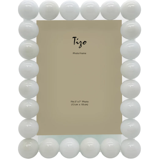 4X6 Crystal Frame-White Single Ball