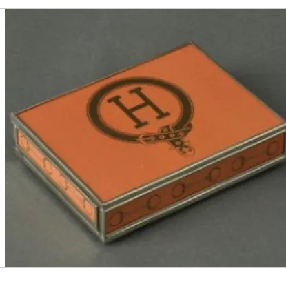 Orange H Monogram Card Box