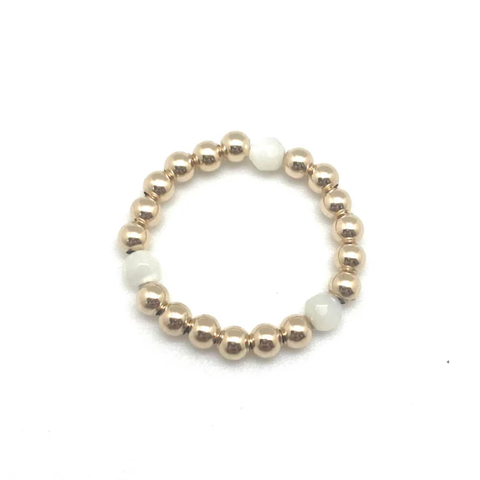 Pippi ring - Gold/Mother of Pearl