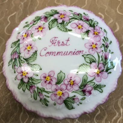 First Communion Box-Pink