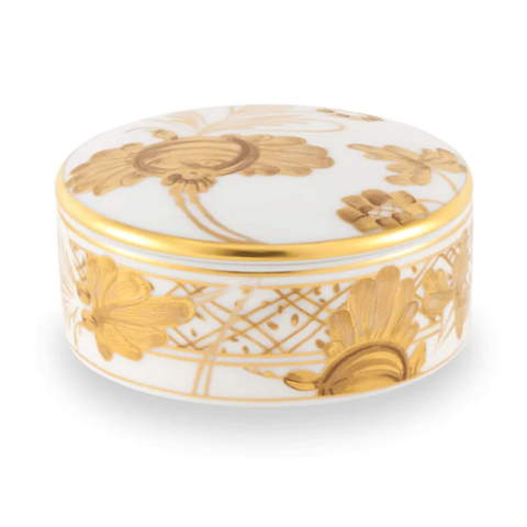 Oriente Italiano Aurum Small Round Box with Lid