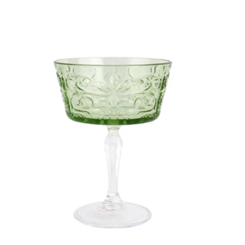 Barocco Mint Green Coupe Champagne Glass