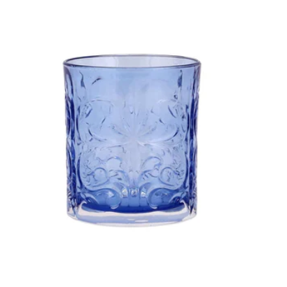 Barocco Cobalt Double Old Fashioned Glass