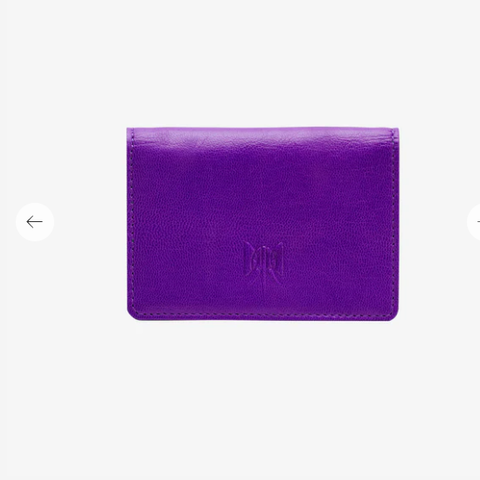 Business Card Case-Purple & Grass Green