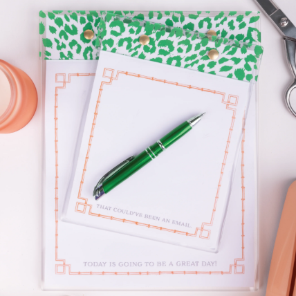 Small Notepad- Orange Bamboo