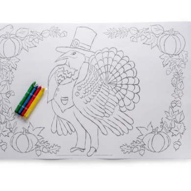 Coloring Place Mats | Thanksgiving