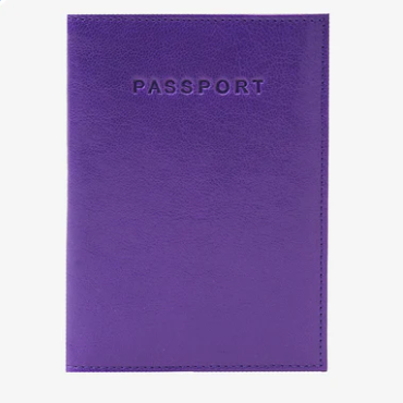 Passport Cover-Purple & Grass Green