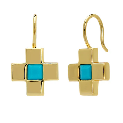 Turquoise Cross Drops