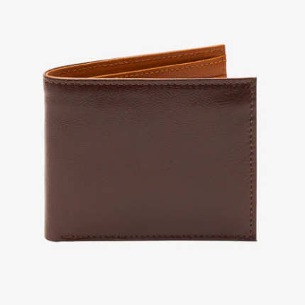 Traditional Leonardo Billfold Wallet - Cafe/Oak