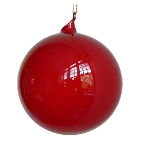 Jim Marvin Candy Apple Bubblegum Glass Ball Ornament - 100 mm