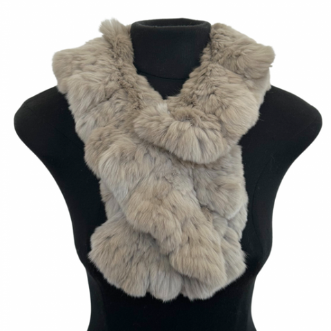 Rex Rabbit Pull-Through Scarf - Taupe