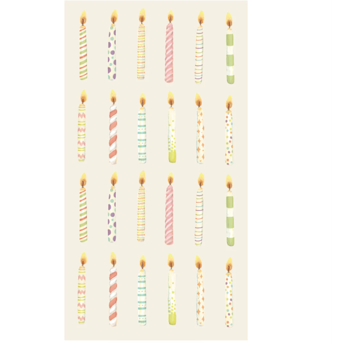 Birthday Candles Guest Napkins- Pack of 16