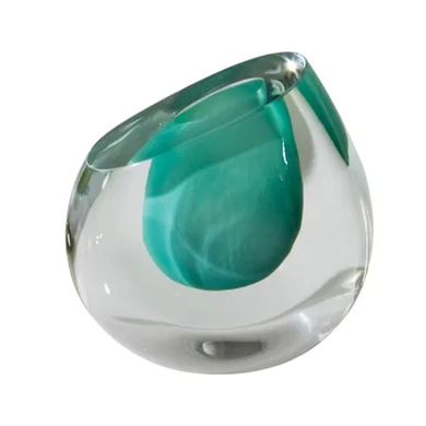 Color Drop Vase-Aqua