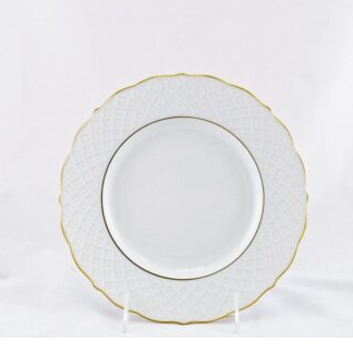 Empire White and Gold Dessert Plate